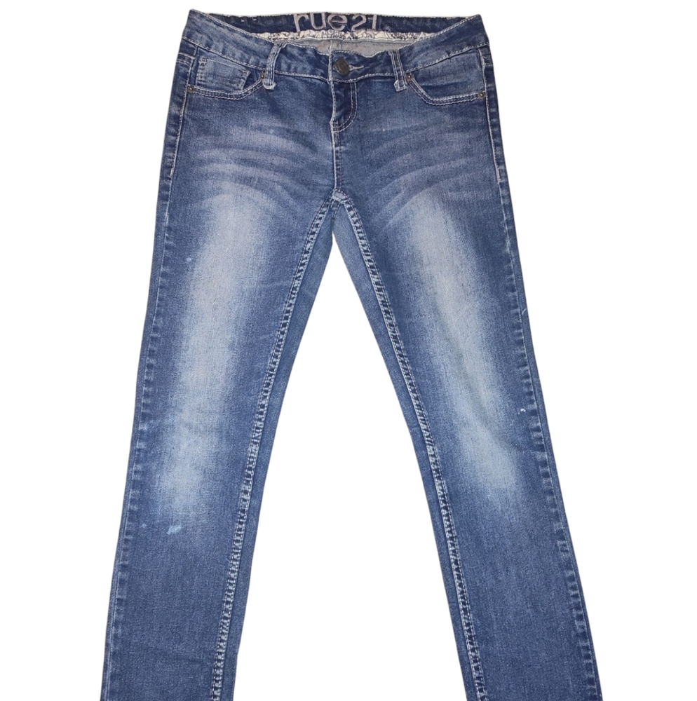 Vintage Rue 21 Low-Rise Skinny Blue Jeans